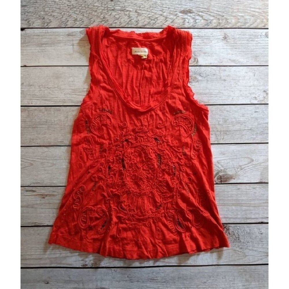 Anthropologie Embroidered Tank